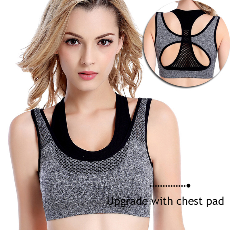 Underwire Bra Padded - Reggiseno sportivo traspirante vuoto antiurto reggiseno
