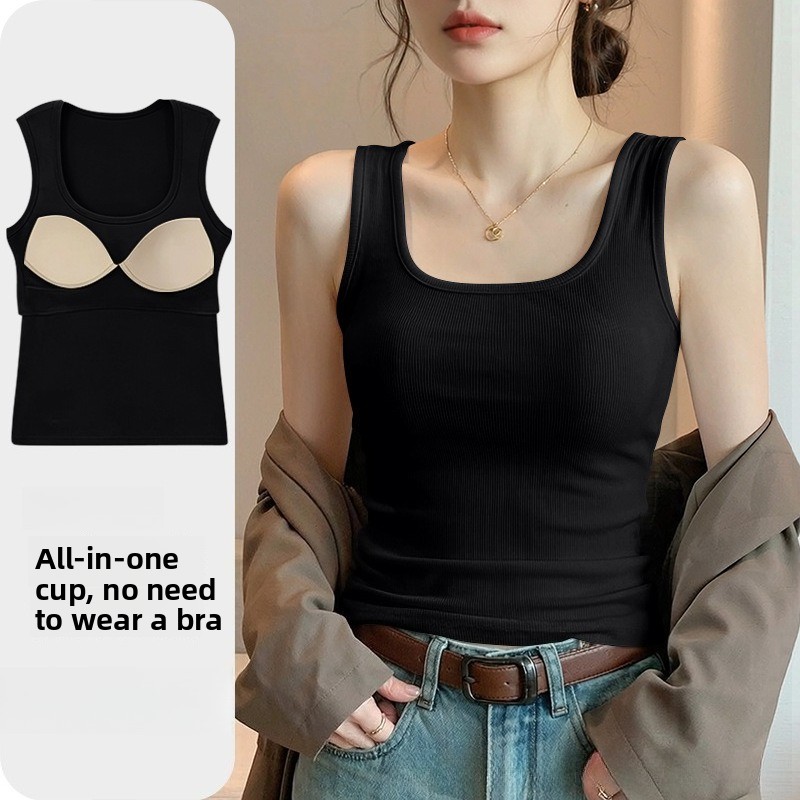 T Shirt Bra Seamless - Nuovo Top Senza Cuciture con Reggiseno