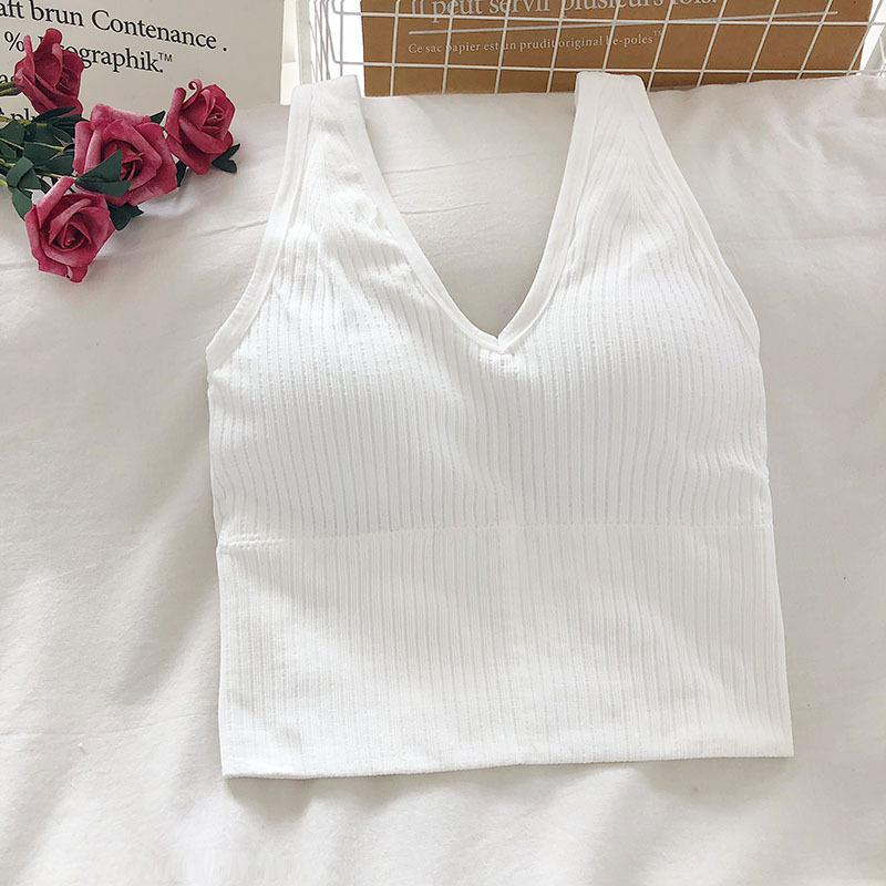 Canottiere da donna Crop Top d - T Shirt Bra Seamless recensione e prezzo